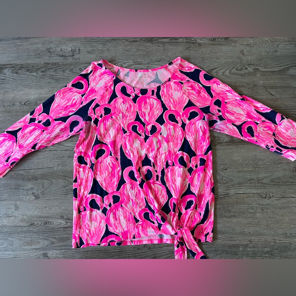 Lilly Pulitzer Pink Flamingo Blouse